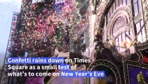 Confetti released in test for NYC Times Square New Year's Eve
