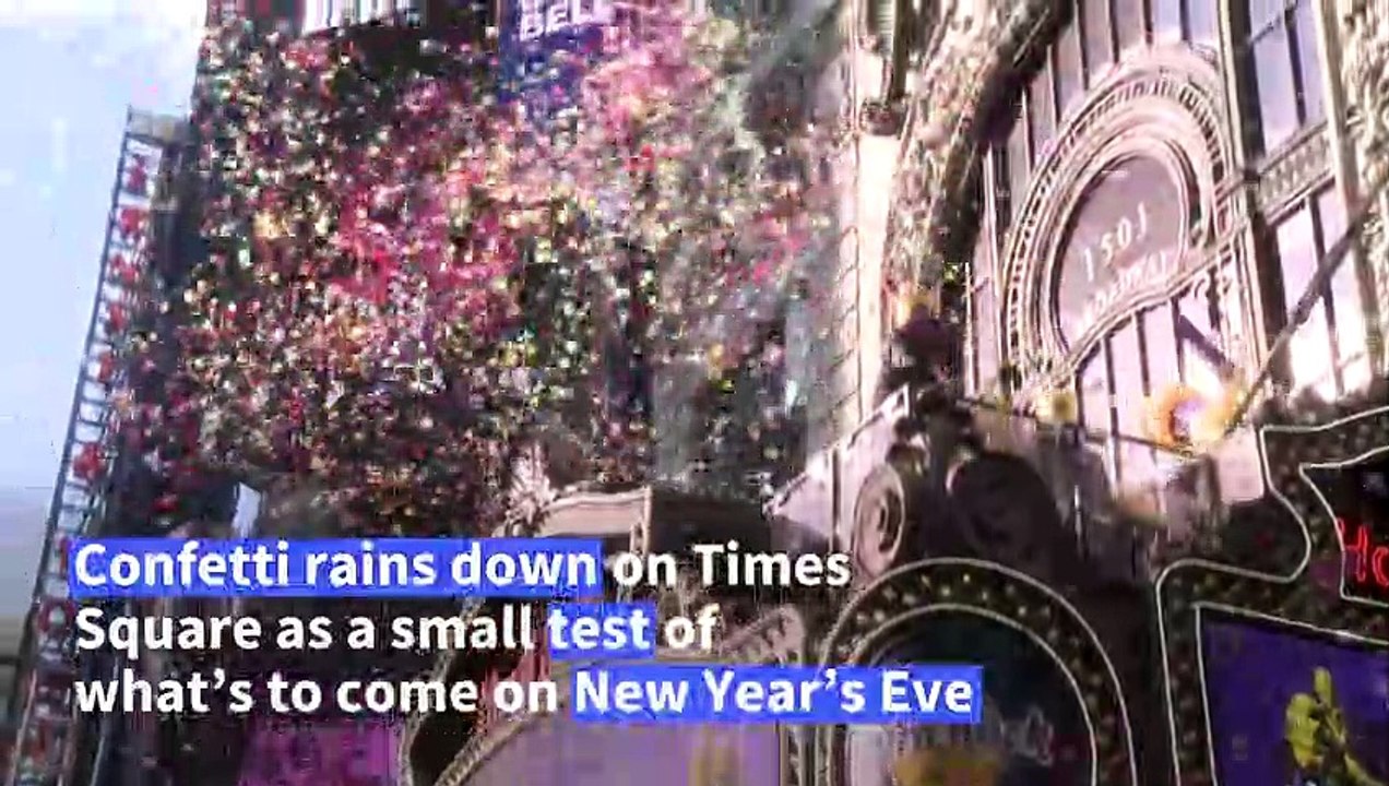 Confetti released in test for NYC Times Square New Year's Eve