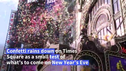 Confetti released in test for NYC Times Square New Year's Eve