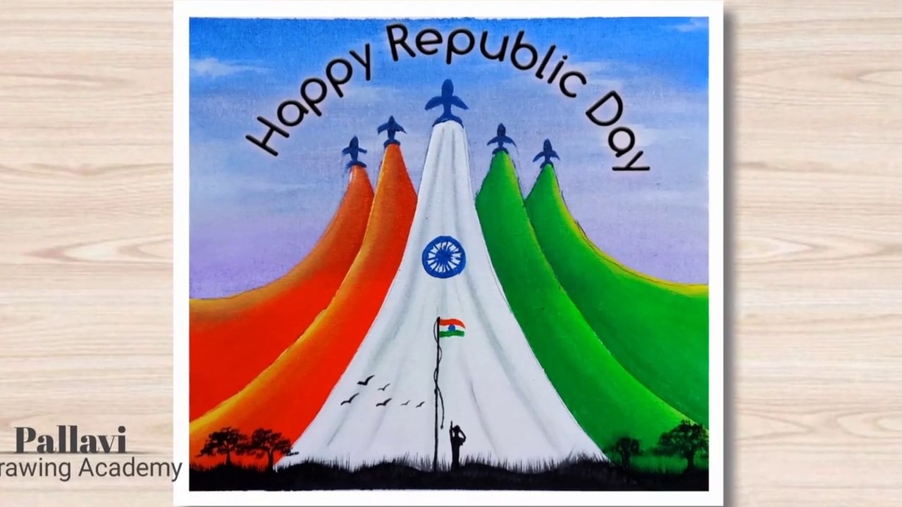 Republic Day special painting for beginners __ 26 January Drawing __ Pallavi Drawing Academy __