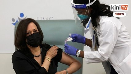 'Ia mudah sahaja!' - Kamala Harris terima suntikan vaksin Covid-19