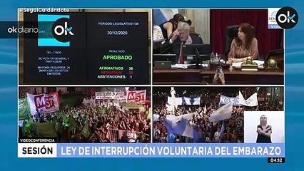 Argentina legaliza el aborto hasta las 14 semanas de embarazo