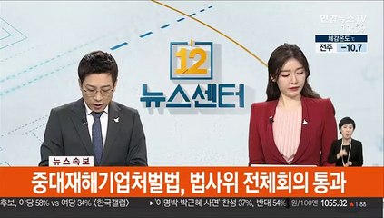 [속보] 중대재해기업처벌법, 법사위 전체회의 통과