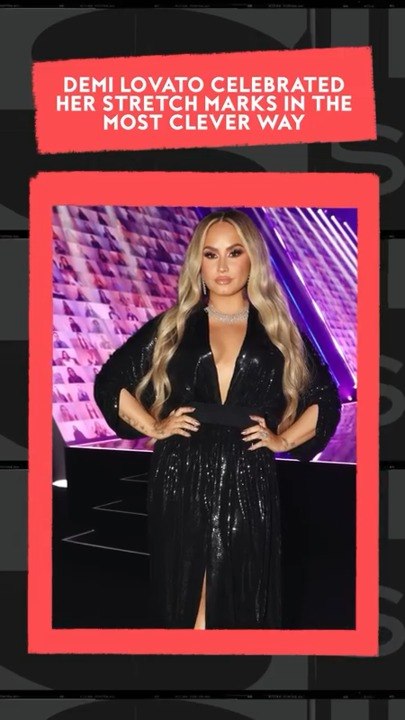 Right Now: Demi Lovato Glitter Stretch Marks