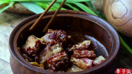 手錠をかけられた星でもストレスのない硬い料理を教えてください-もち米と蓮の葉のリブ