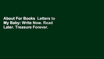 About For Books  Letters to My Baby: Write Now. Read Later. Treasure Forever.  For Kindle