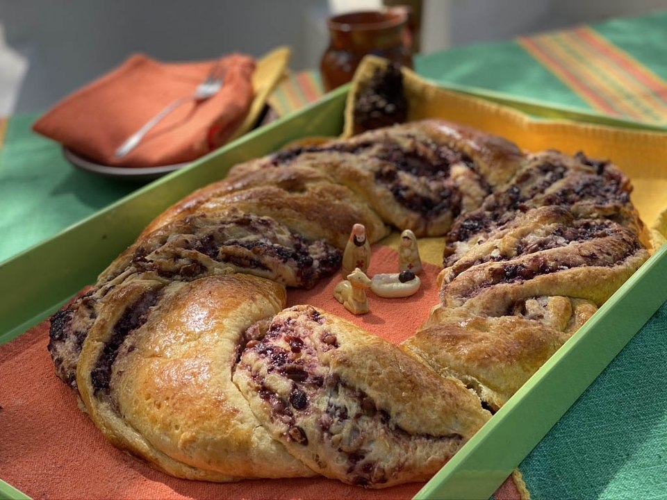 Rosca de reyes trenzada