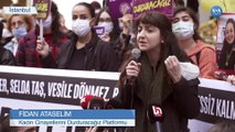 Kadınlardan Öldürülen Aylin Sözer’in Evinin Önünde Protesto