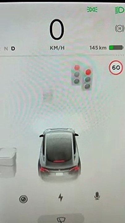 Une Tesla Model 3 confond un drapeau Coop avec un feu tricolore