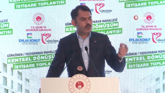 Bakanı Murat Kurum, Güngören’de düzenlenen kentsel dönüşüm toplantısına katıldı