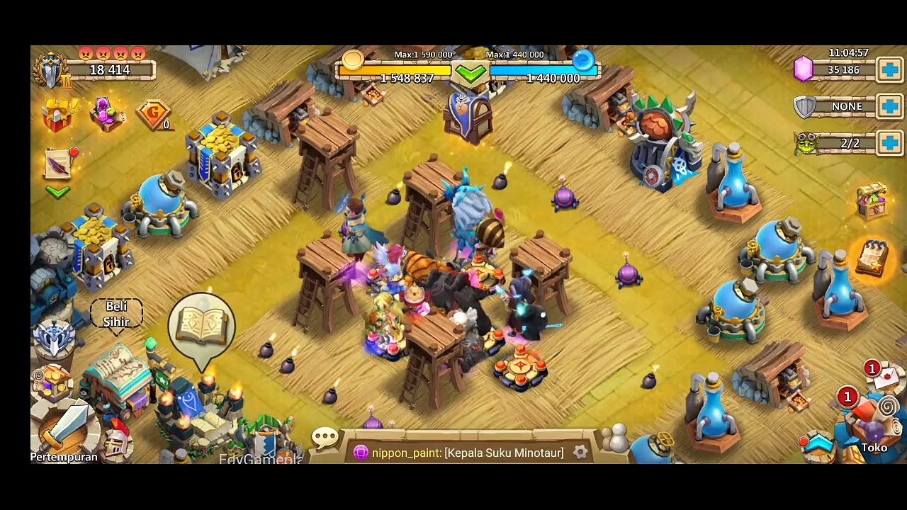 Roll de 35k de gemas, mais uns eventos, picareta, castle clash: Indonesia