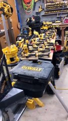 Carpenter Has an Impressive Collection of Dewalt Tools