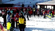 Bustling ski slopes in Ukraine, as Europe debates tourism