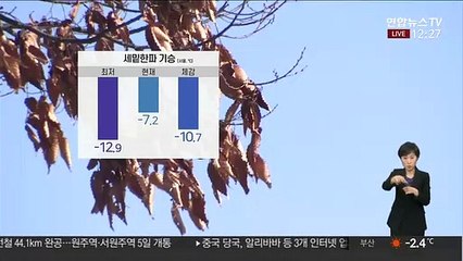 [날씨] 오늘도 세밑한파 계속…내일까지 호남 '폭설'