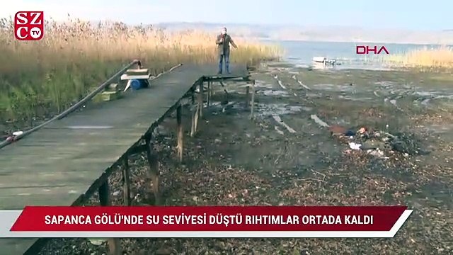 Sapanca Gölü'nde su seviyesi düştü, rıhtımlar ortada kaldı