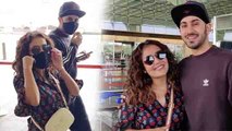 Neha Kakkar and Rohan Preet Singh Spotted at Airport | FilmiBeat