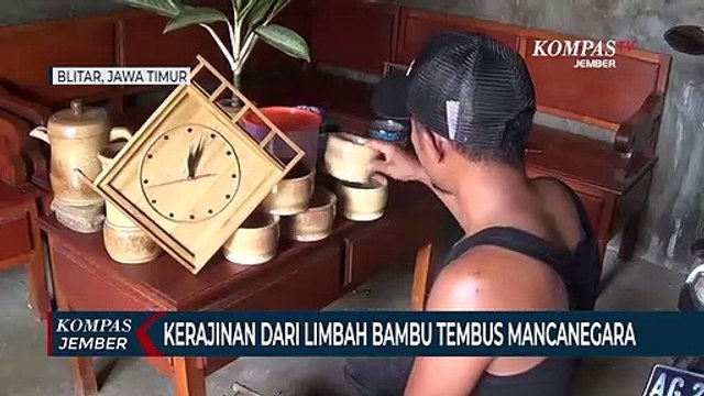 Kerajinan Gelas hingga Jam Dinding dari Limbah Bambu Tembus Pasar Mancanegara