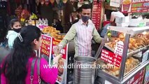 Golgappa or Panipuri  during winters in Delhi _ Street food at Sarojini Market