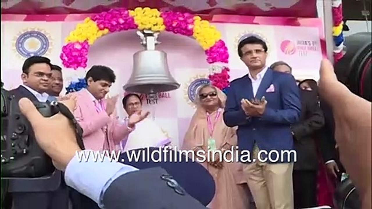Sachin Tendulkar, Sourav Ganguly, Virat Kohli with Sheikh Hasina, Mamata Banerjee at Eden Garden