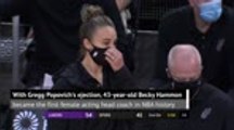 Hammon becomes first acting female head coach after Popovich ejection