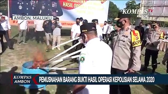 Pemusnahan Barang Bukti Hasil Operasi Kepolisian Selama 2020