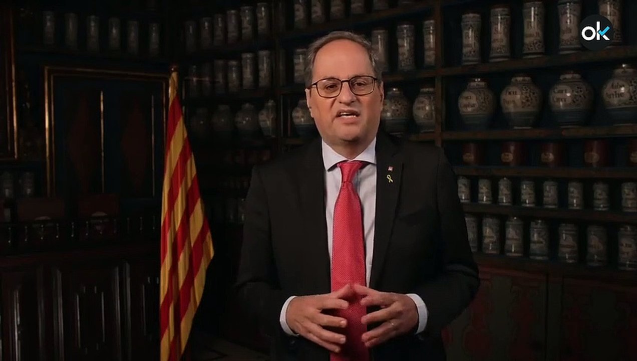 Torra delira: se graba un discurso de fin de año como presidente desde una farmacia