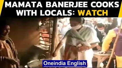 Mamata Banerjee interacts and cooks with locals: watch the video | Oneindia News