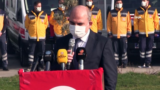 Konya İl Sağlık Müdürlüğüne 14 yeni ambulans tahsis edildi