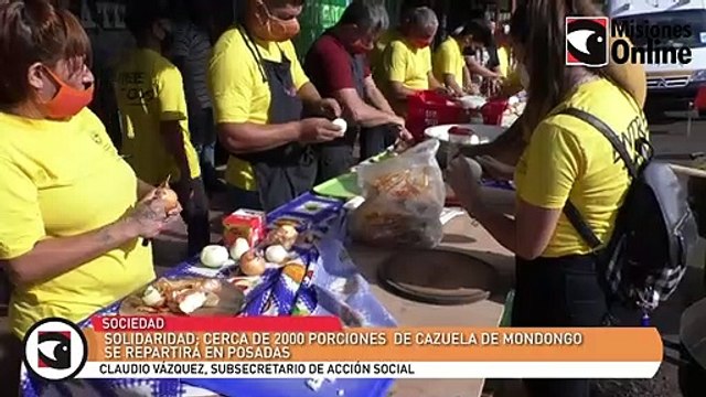 Solidaridad cerca de 2000 porciones de cazuela de mondongo se repartirá en Posadas