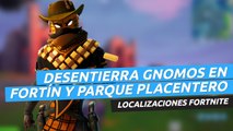 Desentierra gnomos en Fortin Ruinoso y Parque Placentero en Fortnite - localizaciones semana 5 temporada 5