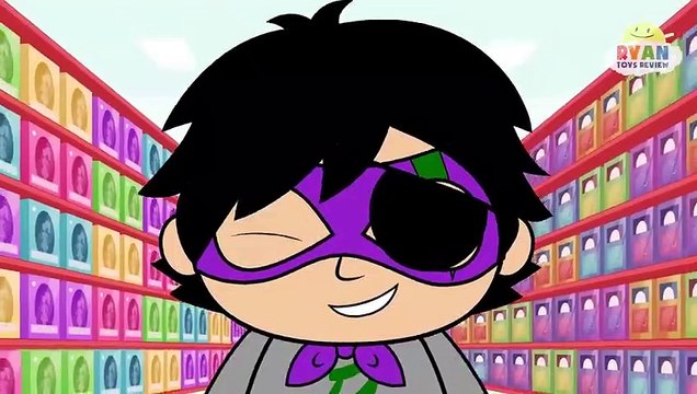 Ryan Police Officer helps find all the toys - Cartoon Animation for Children!