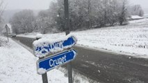 Jolies chutes de neige dans la région de Crupet ( Namur )