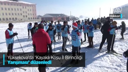 Yüksekova'da 'Kayaklı Koşu İl Birinciliği Yarışması' düzenledi