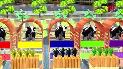 Learn Colors With Cow Colors || Cow Eats Grass Cartoon Rhymes For Kids || Kids Songs