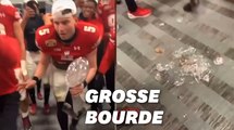 Ces joueurs de foot américain ont fêté leur victoire un peu trop fort pour le trophée
