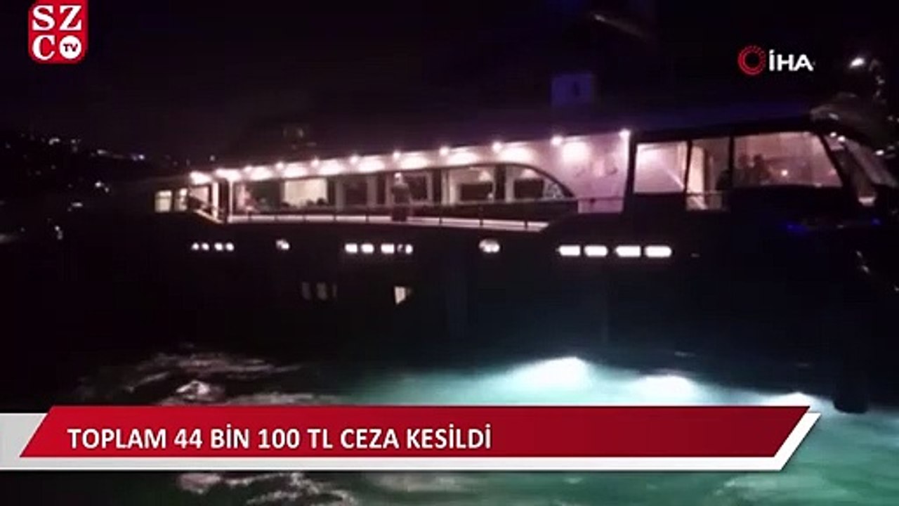 İstanbul Boğazı'nda kaçak yılbaşı eğlencesine polis baskını