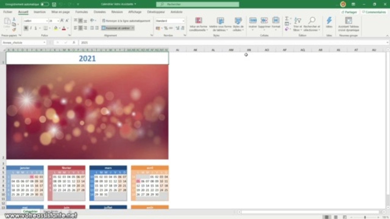 Comment créer un calendrier perpétuel sur Excel ?