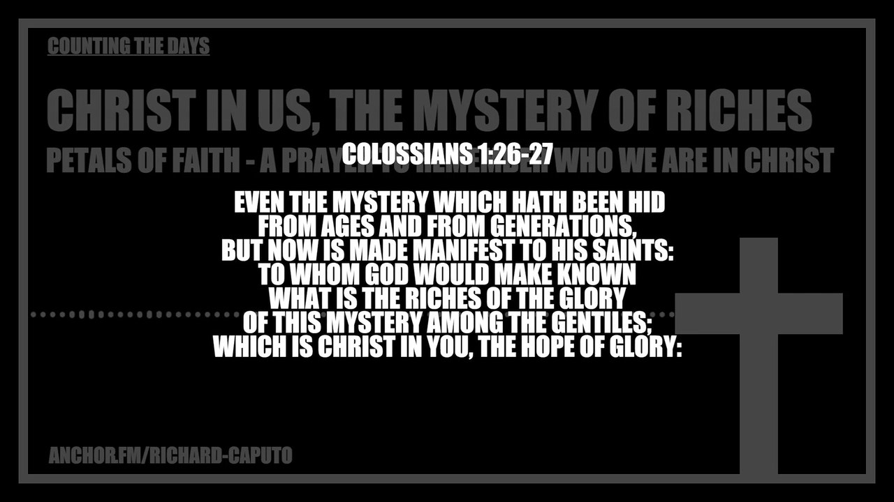 CHRIST In Us, The Mystery of Riches