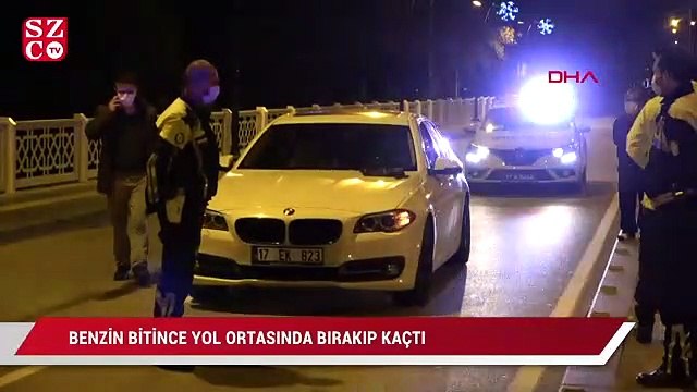Benzini bitince yol ortasında bırakıp kaçtı