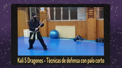 Técnicas de defensa con palo corto -  Kali 5 Dragones
