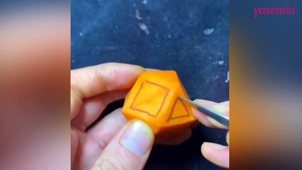 Havucu sanat eserine dönüştürdü!