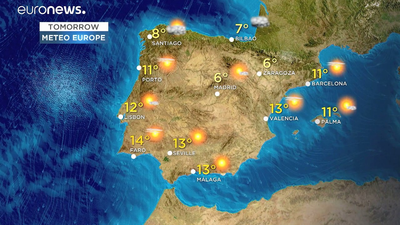 Weather Europe tomorrow 01/01/2021
