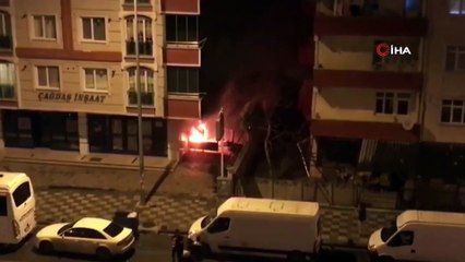 Yeni yılın ilk saatlerinde korkutan yangın