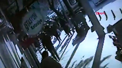 Genç kızın yorgun mermiyle yaralandığı anlar kamerada