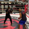 Ex-footballer Clarence Seedorf just got his first boxing training session