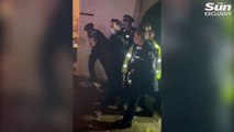 New Year's Eve ravers flout Covid 19 rules and tussle with police at illegal London parties