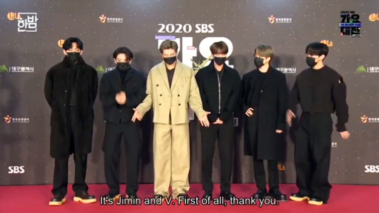 [Eng Sub] BTS Interview Red Carpet @SBS Gayo Daejun 2020