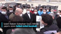 İçişleri Bakanı Süleyman Soylu İdlib'de yapımı süren briket evleri inceledi