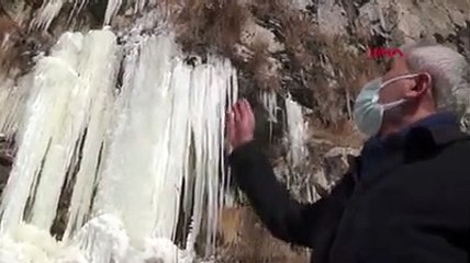 Ardahan buz kesti, 5 metrelik sarkıtlar oluştu