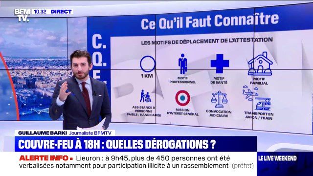 Couvre-feu à 18h: quelles sont les dérogations ?